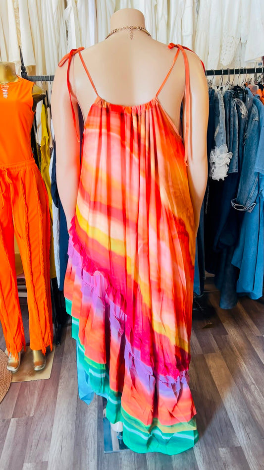 Sunrise Maxi Chiffon Dress