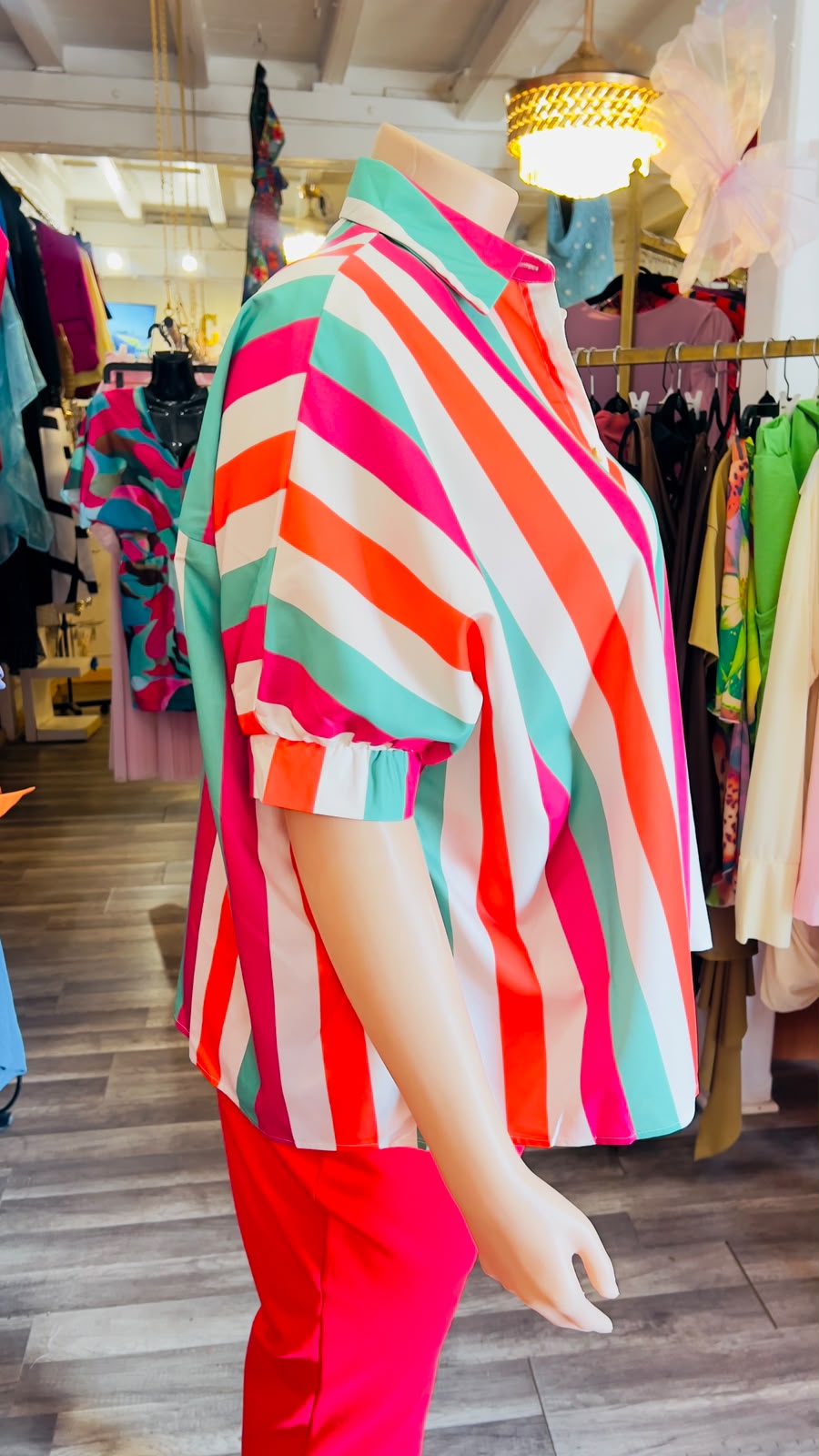 Oversized Pinstripes Blouse