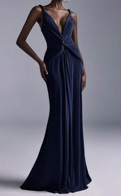 V Cut Maxi Dress