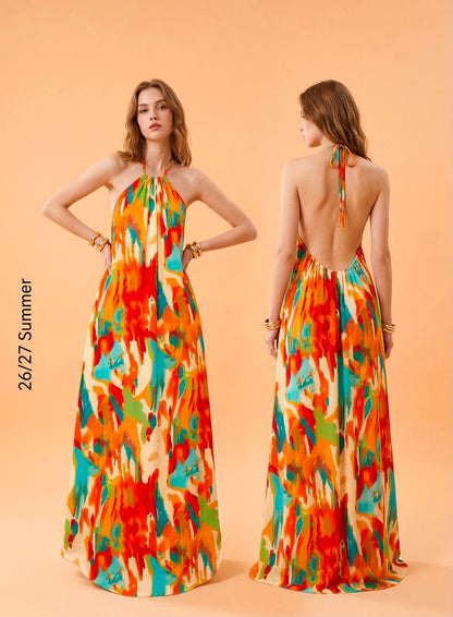 Summer Halter Maxi Dress