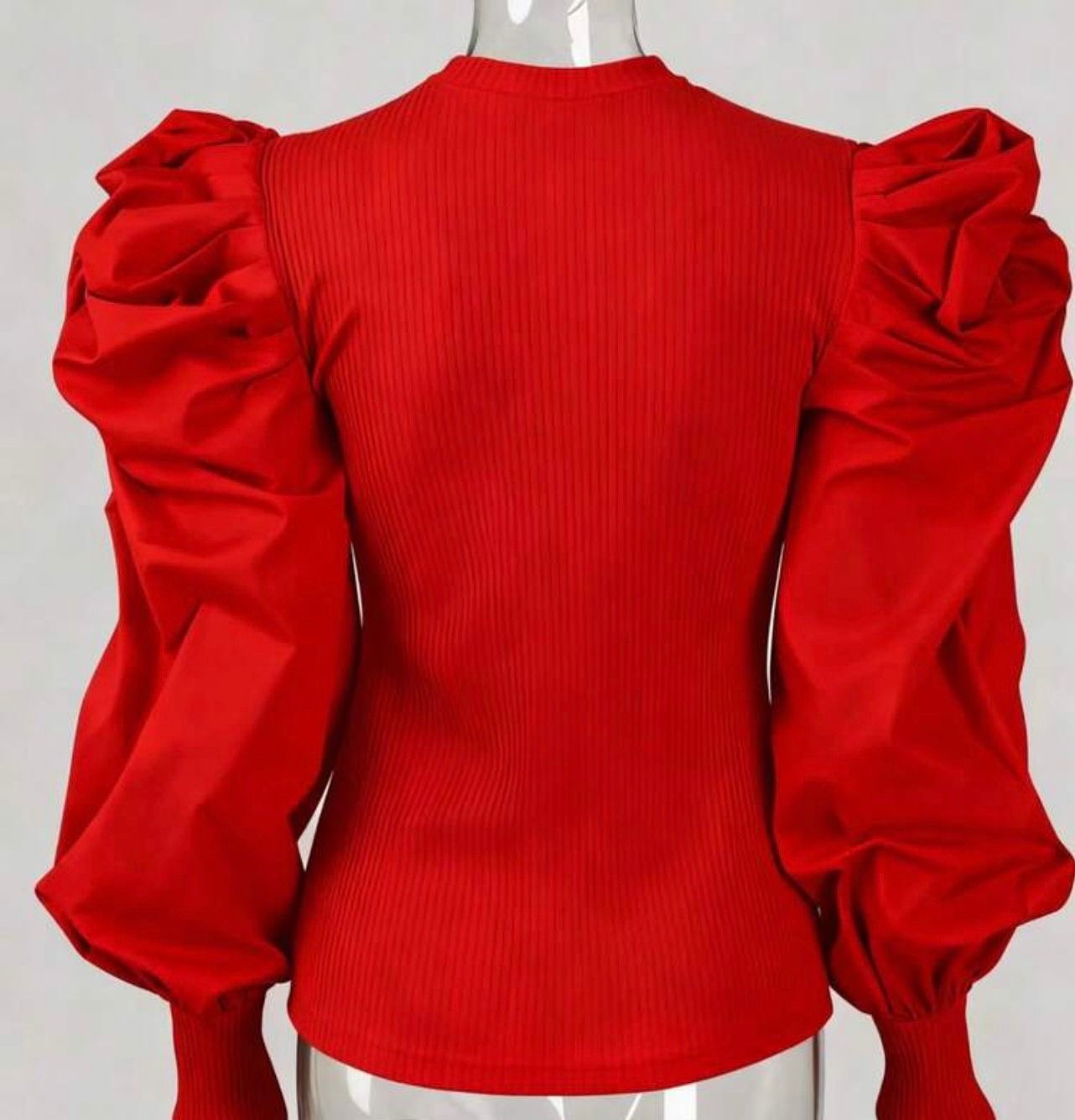 Long Puff Sleeve Blouse