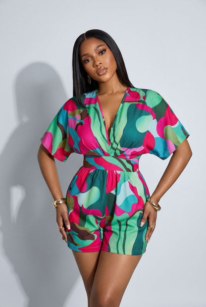 V Neck Romper
