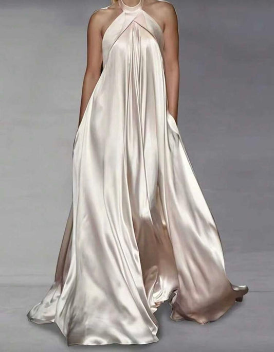 Half Maxi Dress With Pockets