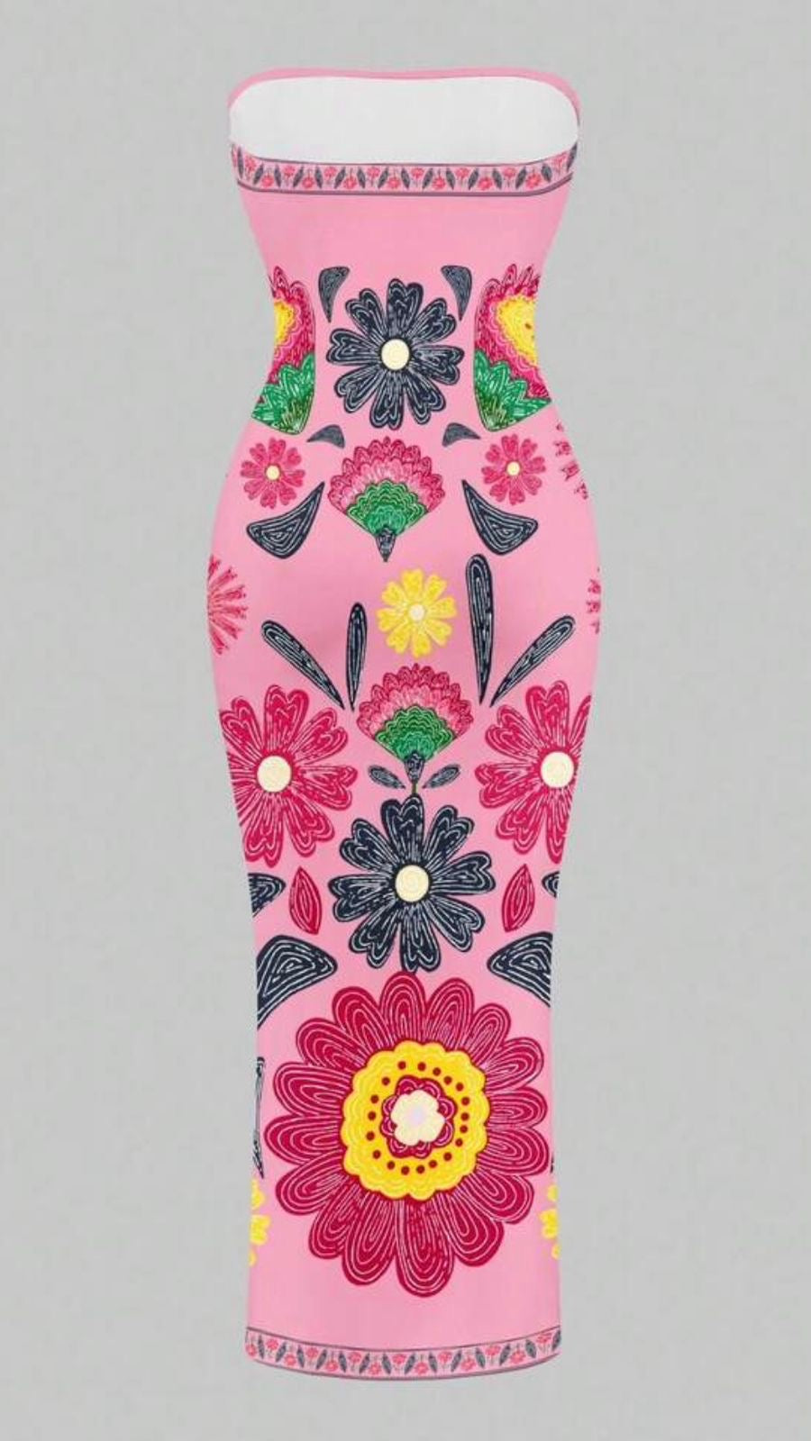 Floral Body-con Midi Dress