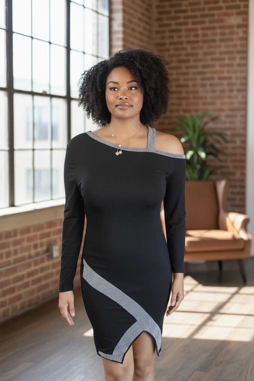 Bodycon Sequin Long Sleeve Dress