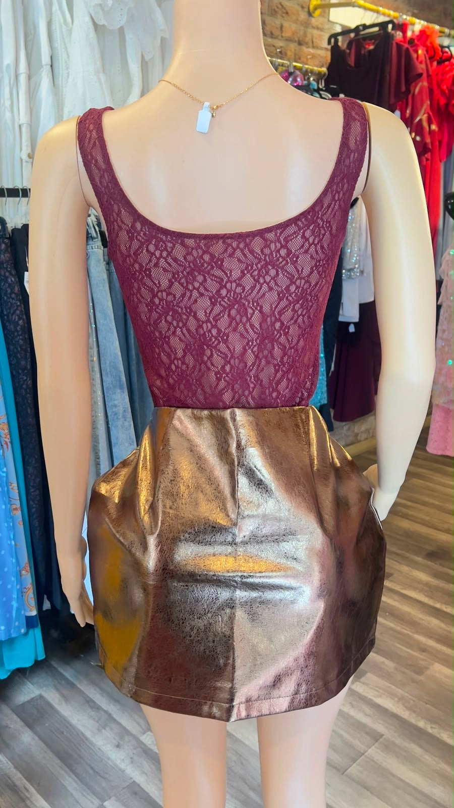 Mini Metallic Skirt