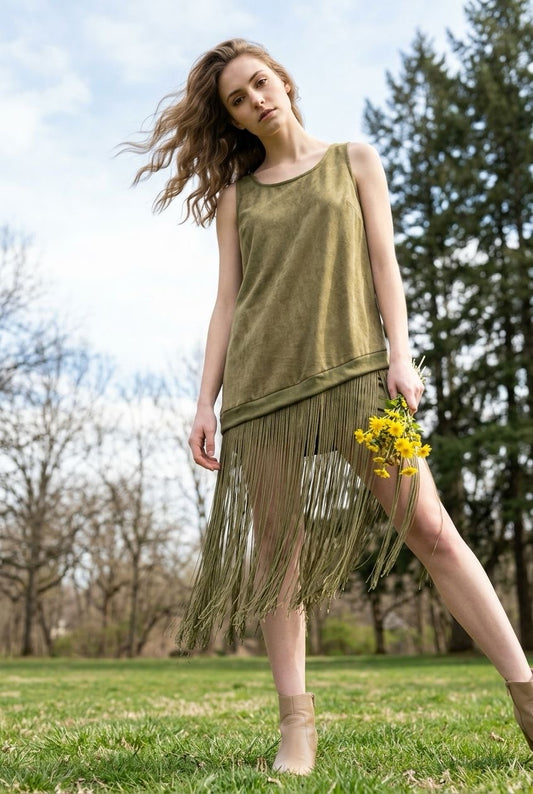 Boho Fringe Dress
