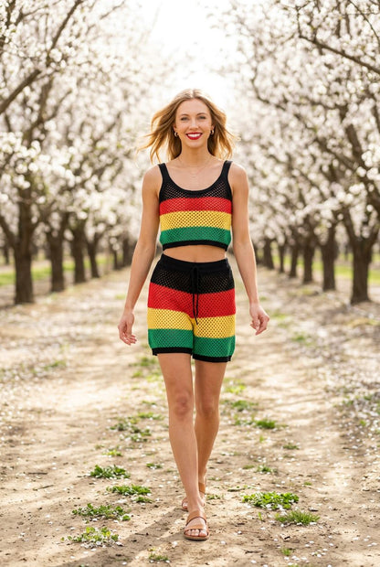 Two Piece Crochet Short Set