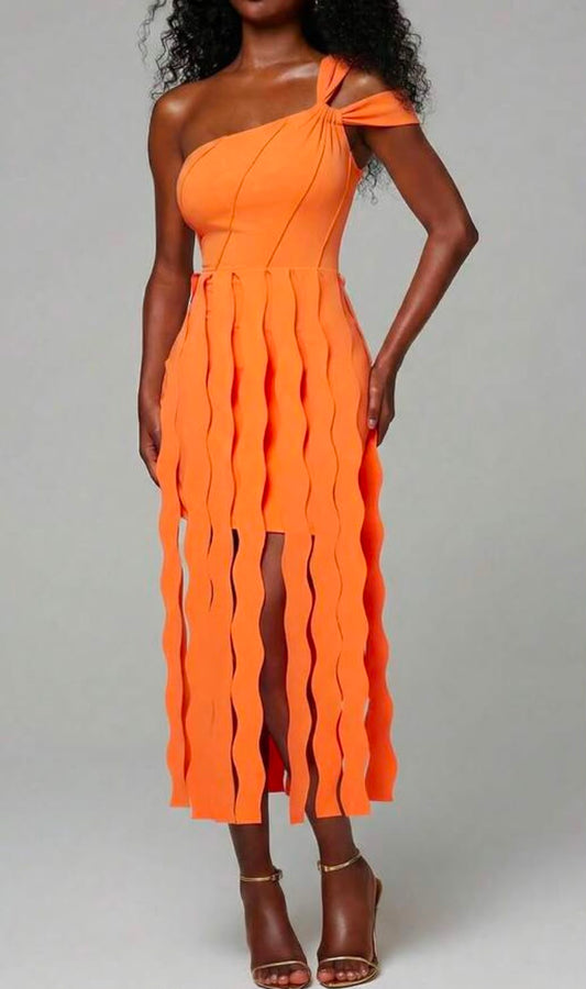 Fringe Bodycon Midi Dress