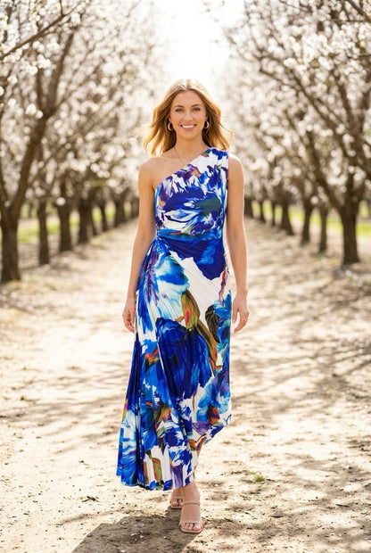One Shoulder High Low Dress