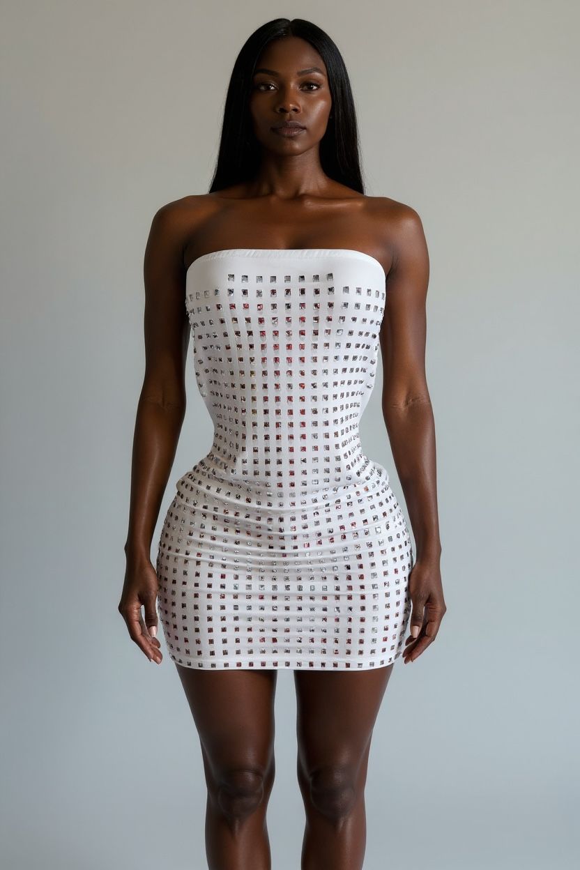 Jada Rhinestone Mini Dress