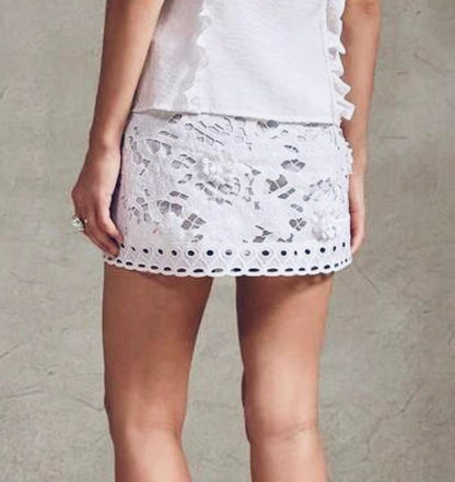 Skort Embroidery Mini Skirt