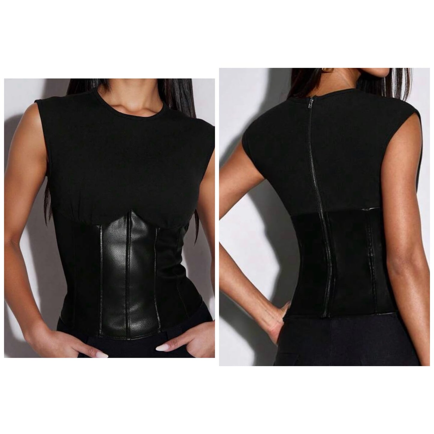 Leather Bandage Blouse