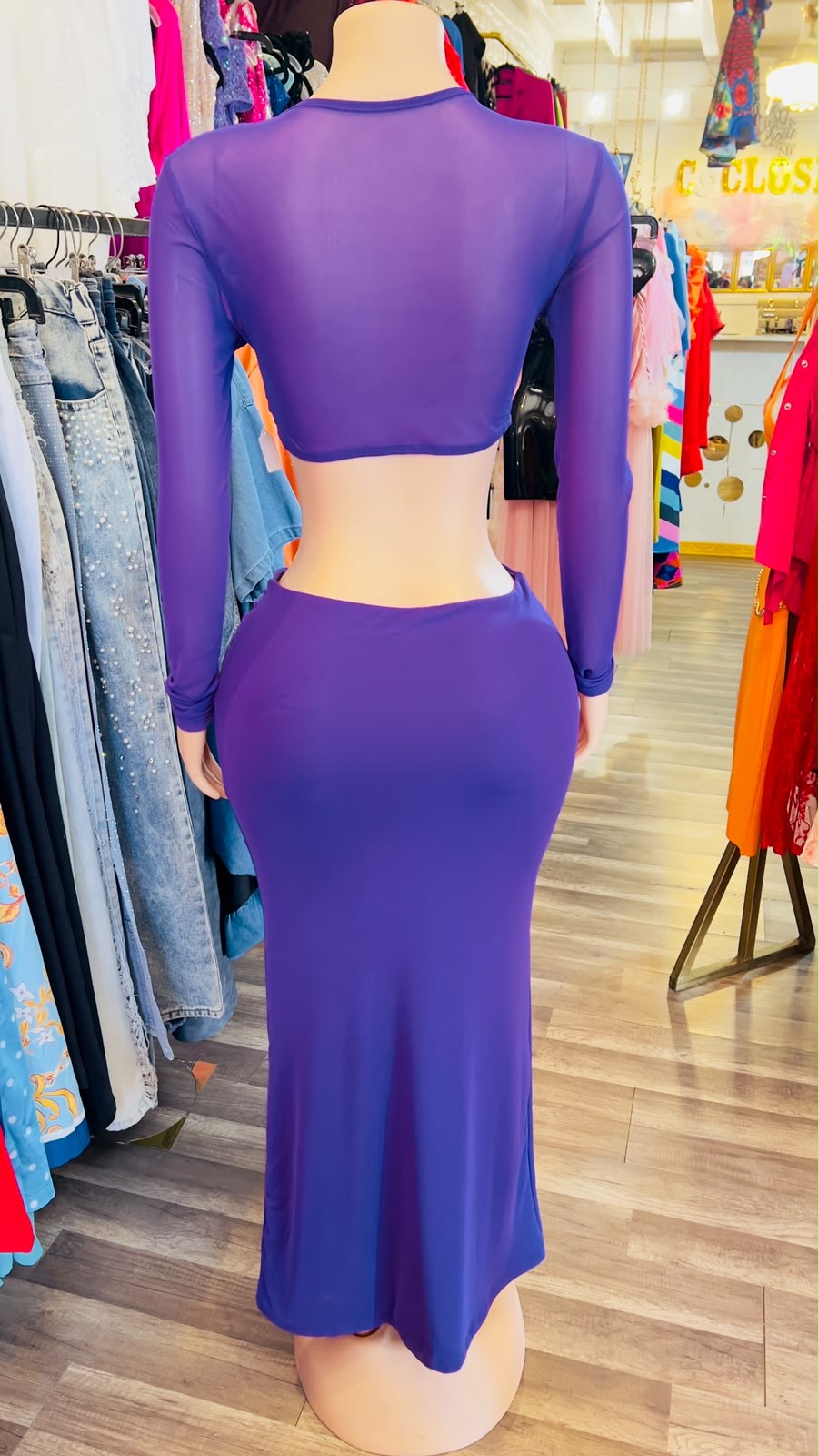 Sheer Maxi Skirt Set