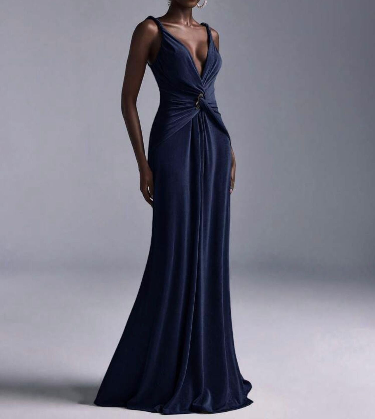 V Cut Maxi Dress