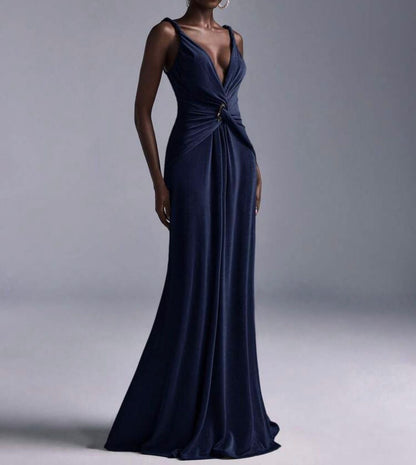 V Cut Maxi Dress