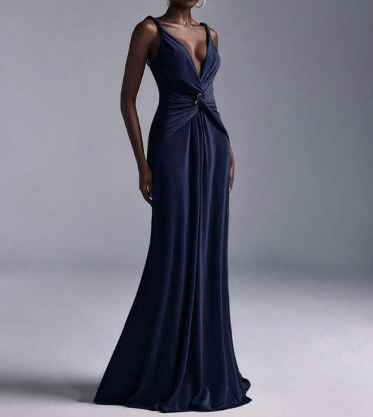 V Cut Maxi Dress