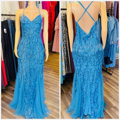 Sea Sequin Maxi Dress
