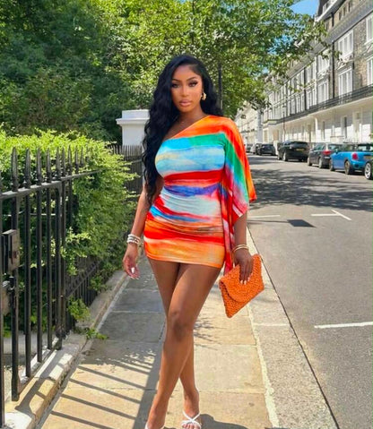 One Shoulder Mini Dress