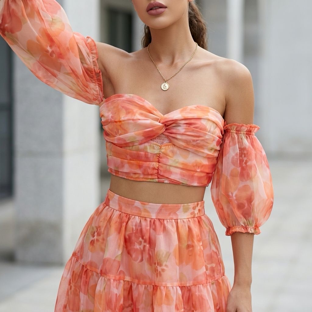 Off Shoulder Crop Top
