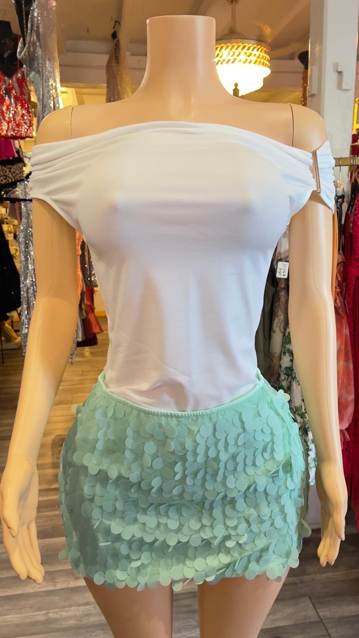 Sequin Mini Skirt