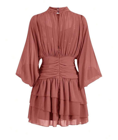 Chiffon Mini Ruffle Dress