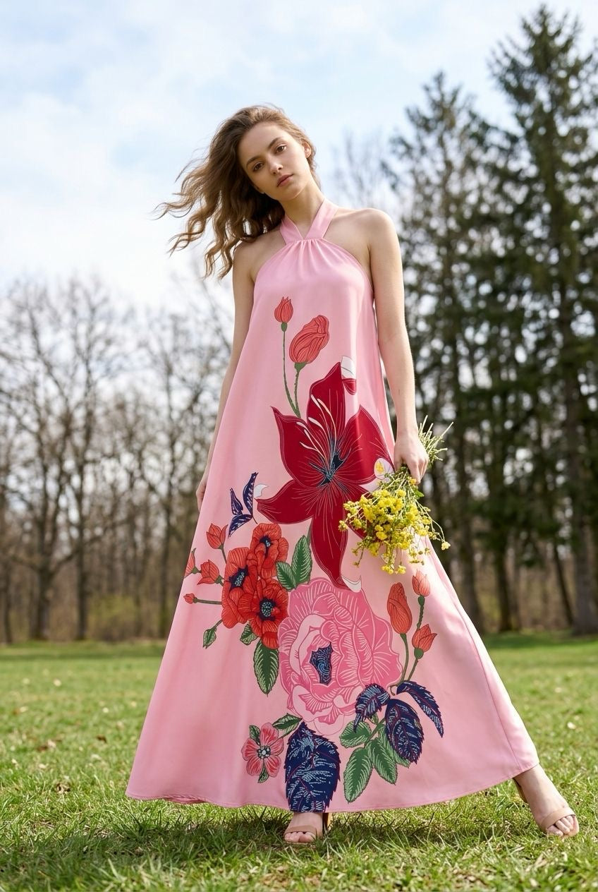 Halter Floral Maxi