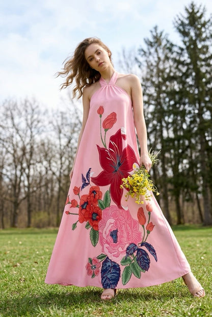 Halter Floral Maxi
