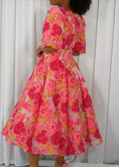 Embroidery Flare Dress