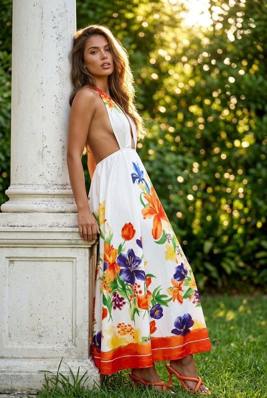 Floral Halter Dress