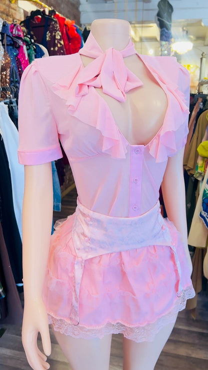 Sheer Blouse With Bow
