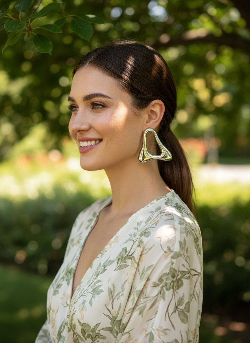 Extra Large Metal Earrings