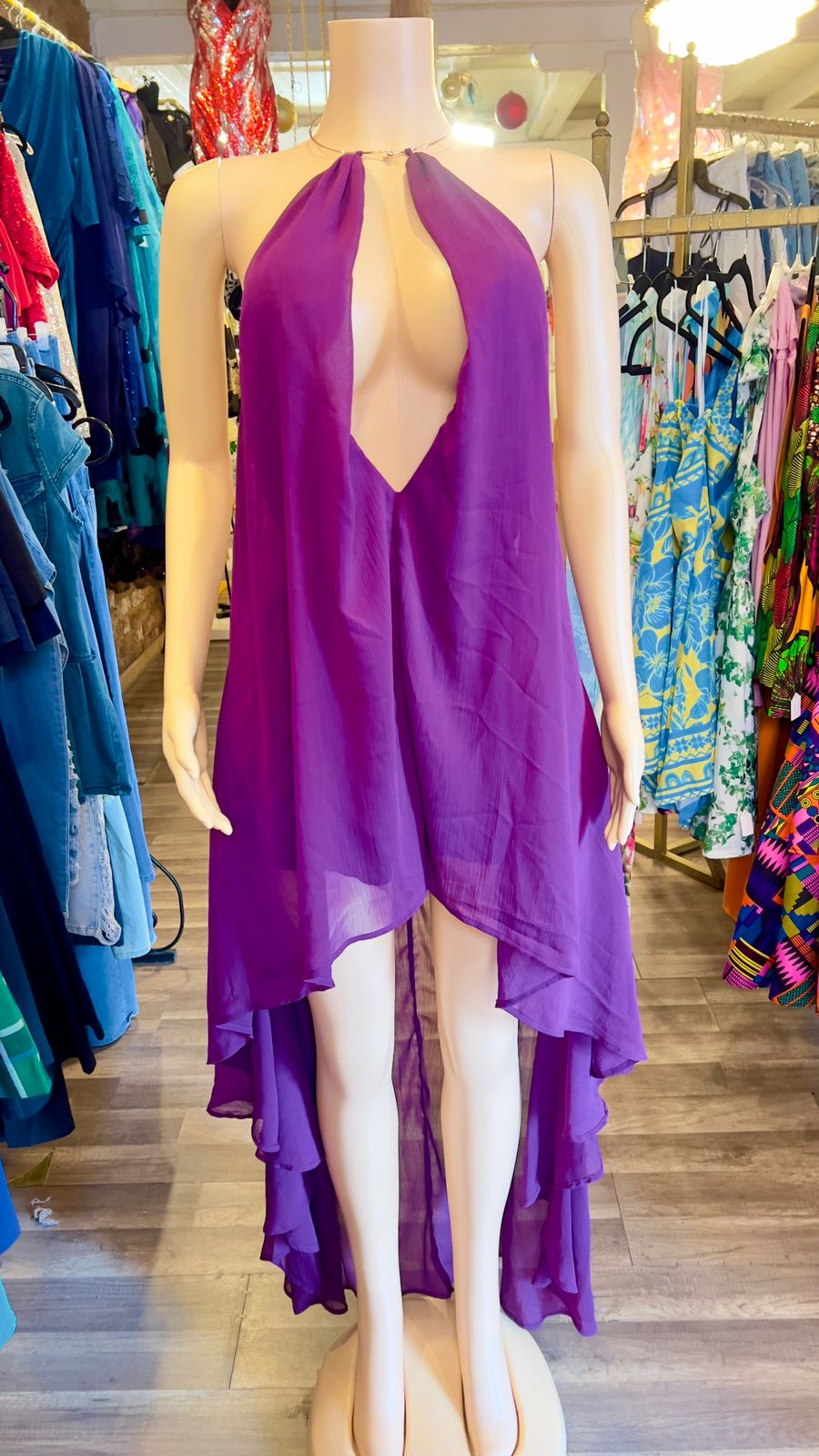 High Low Halter Dress