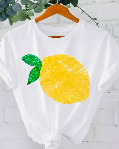 Round Neck Lemon T-Shirt