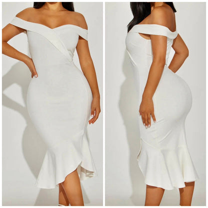 Midi Off Shoulder Dress
