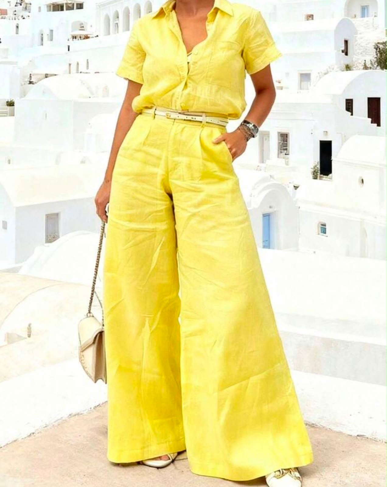 Cotton Two Piece Pant Set