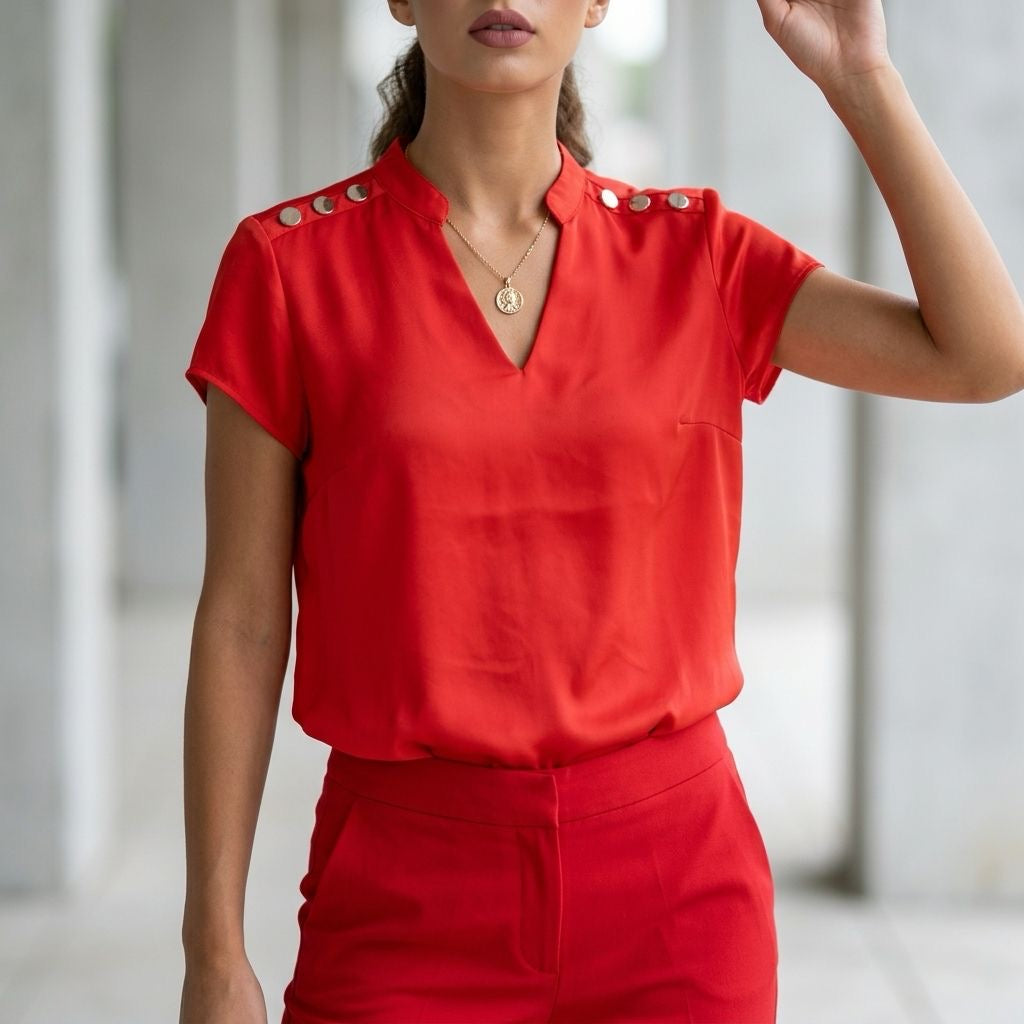Chiffon Blouse With Buttons