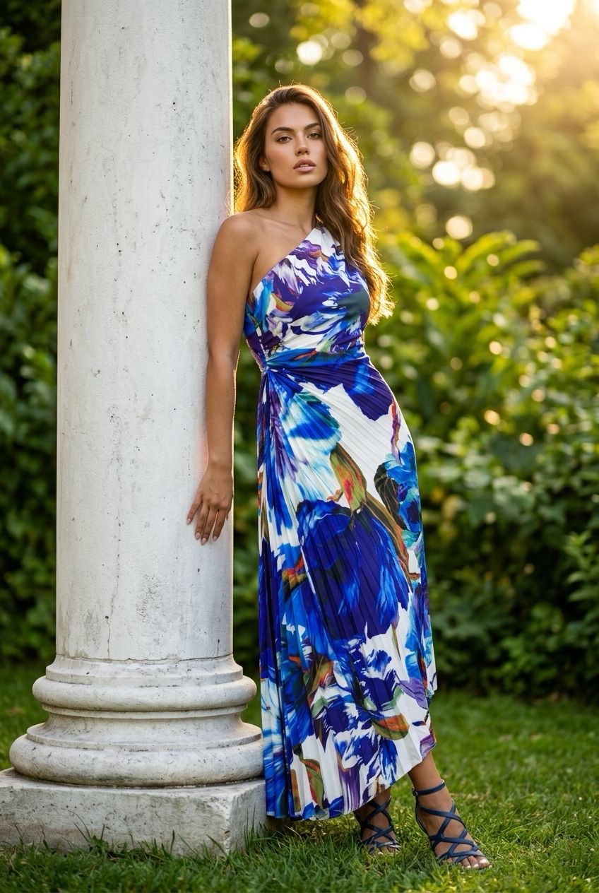 One Shoulder High Low Dress