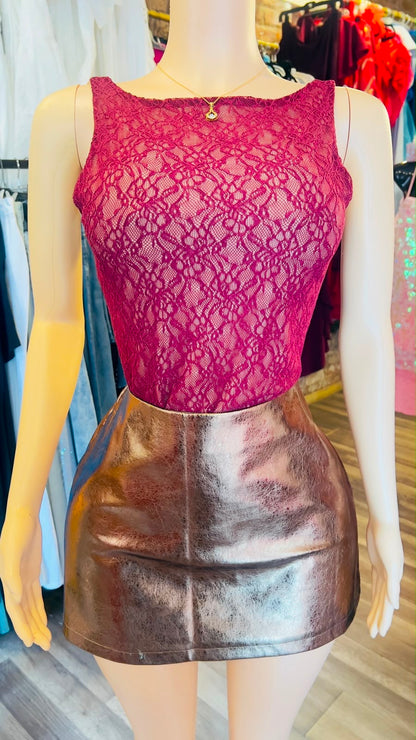 Mini Metallic Skirt