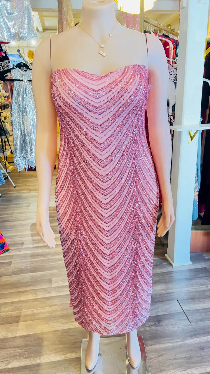 Sweetheart Midi Sequin Dress