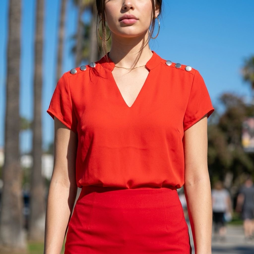 Chiffon Blouse With Buttons