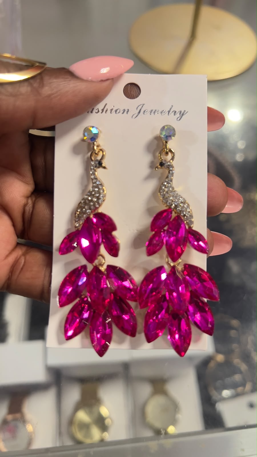 Jewel Peacock Earrings