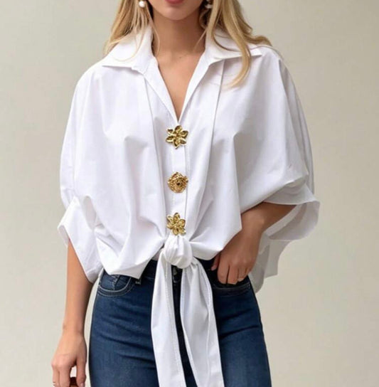 Oversized Knot Blouse