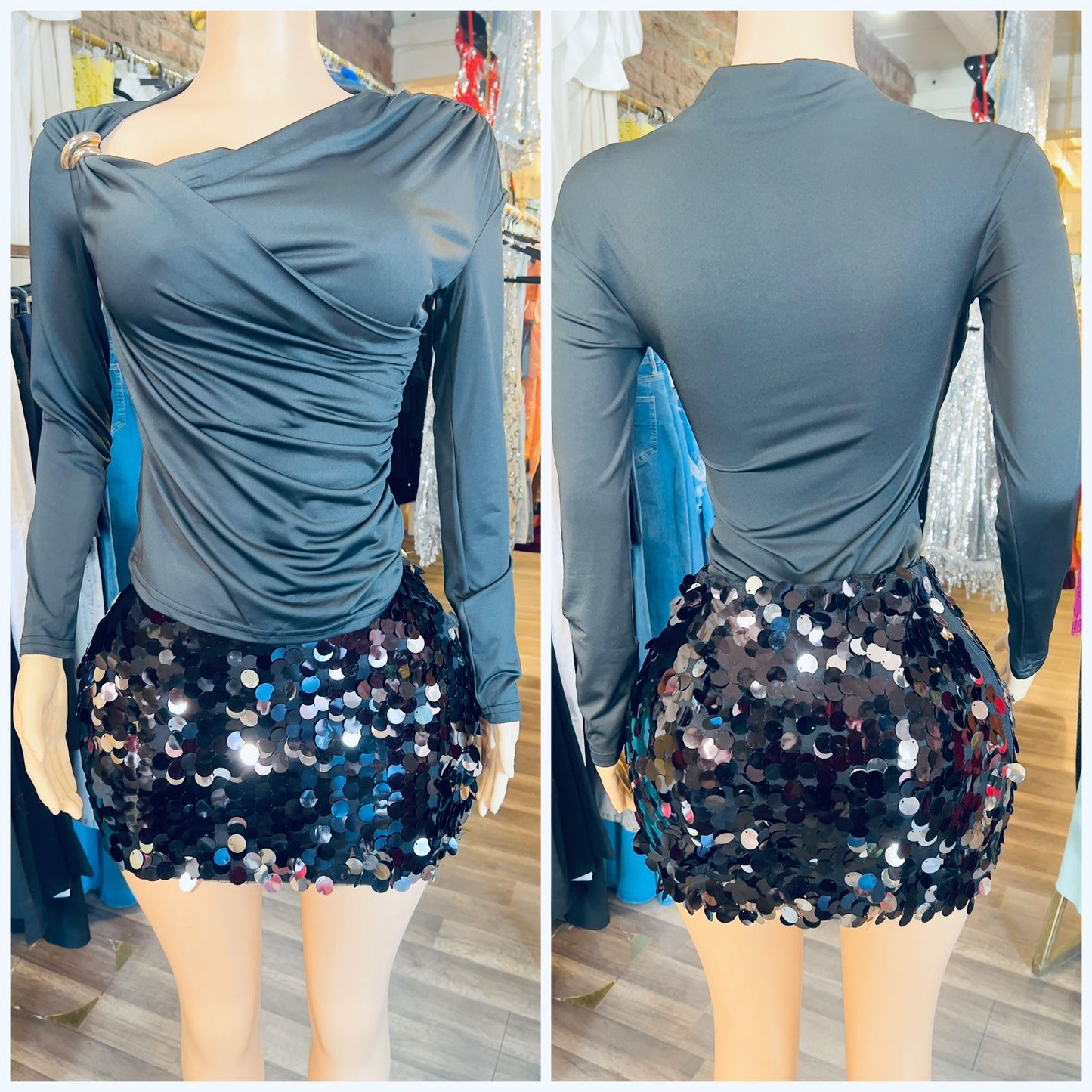 Mini Sequin Skirt
