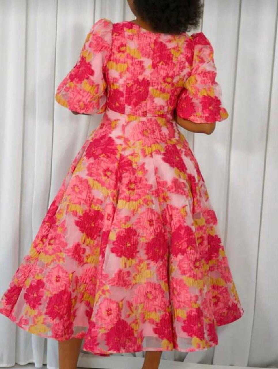 Embroidery Flare Dress