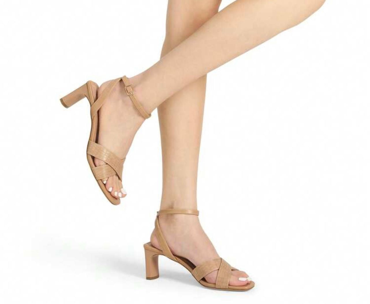 Chunk High Heel Sandals Ankle Strap Open Toe