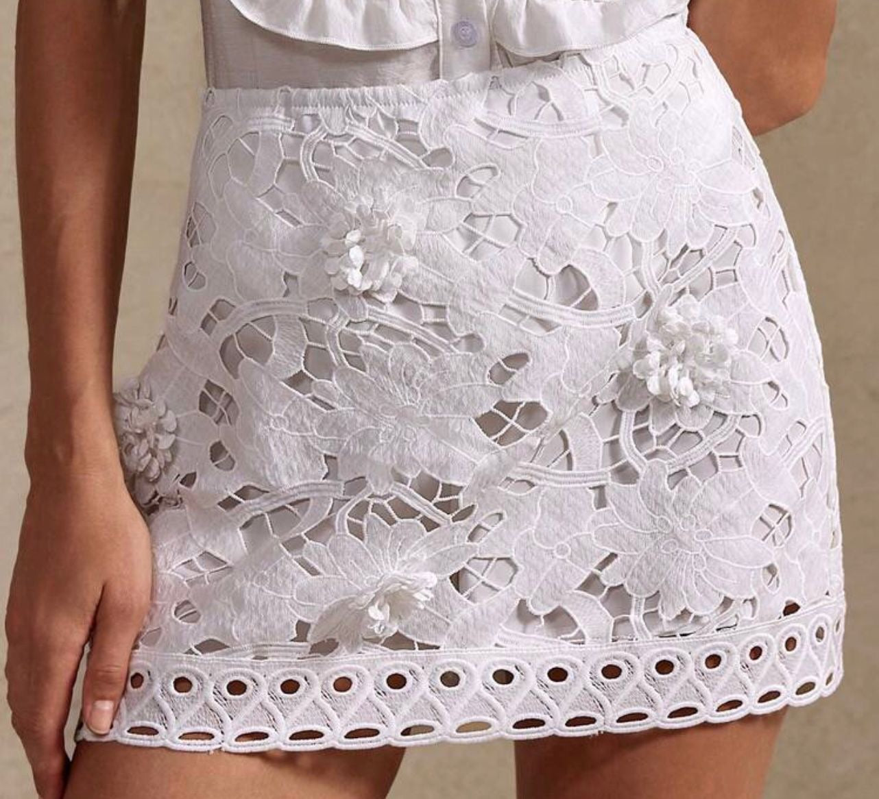 Skort Embroidery Mini Skirt