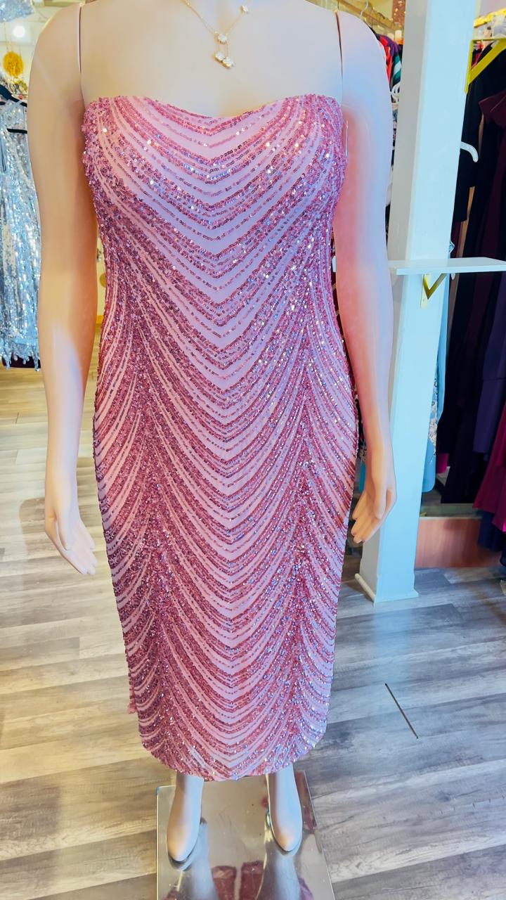 Sweetheart Midi Sequin Dress