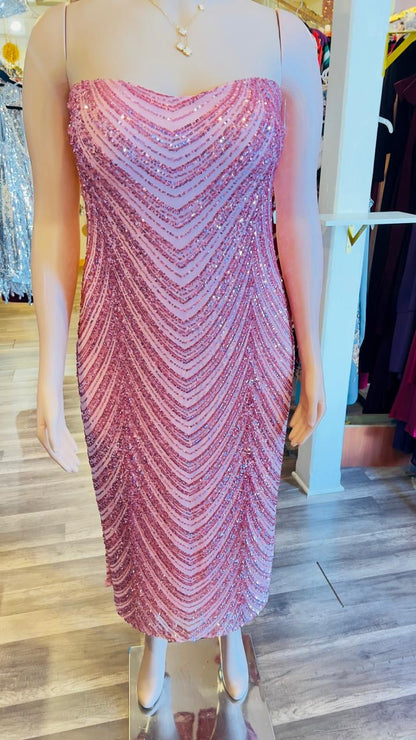 Sweetheart Midi Sequin Dress