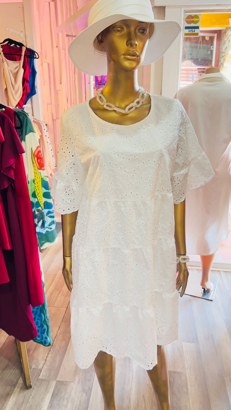 100% Cotton Eyelet Dress